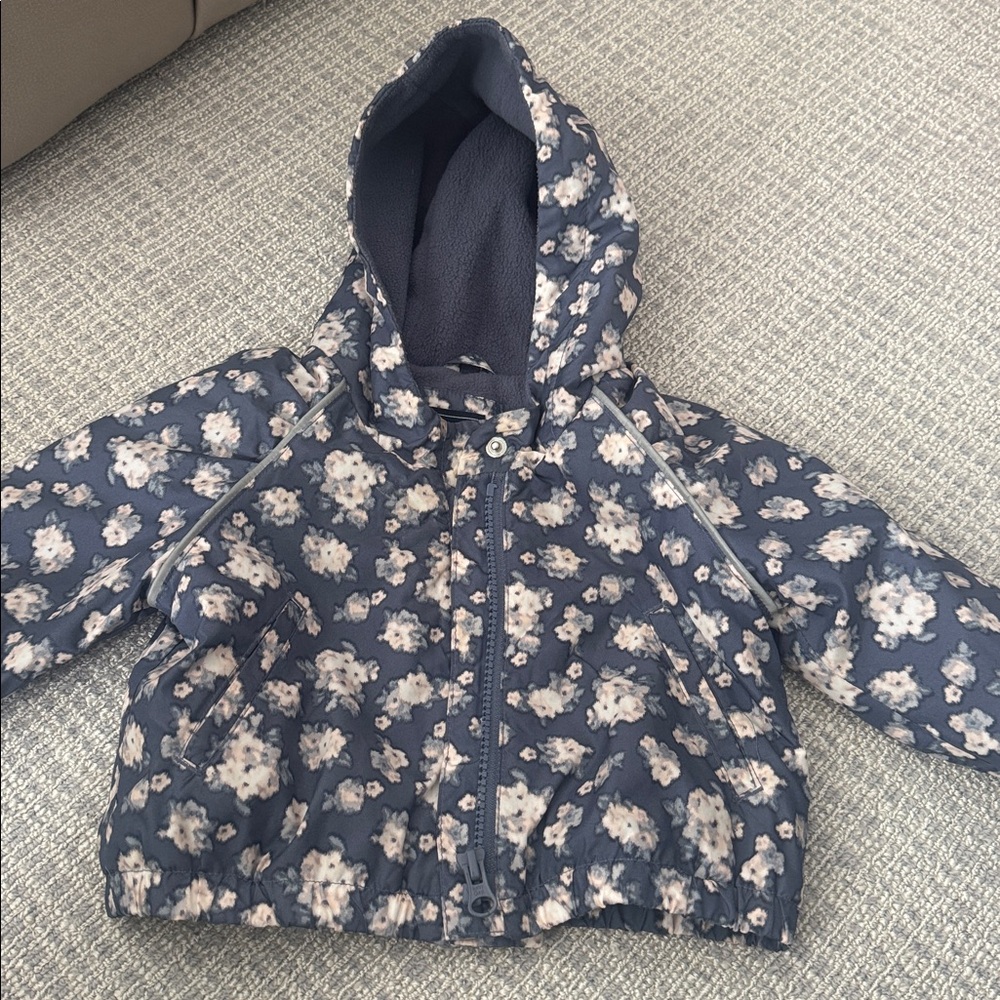 Baby Gap Floral Fleece Lined Jacket
